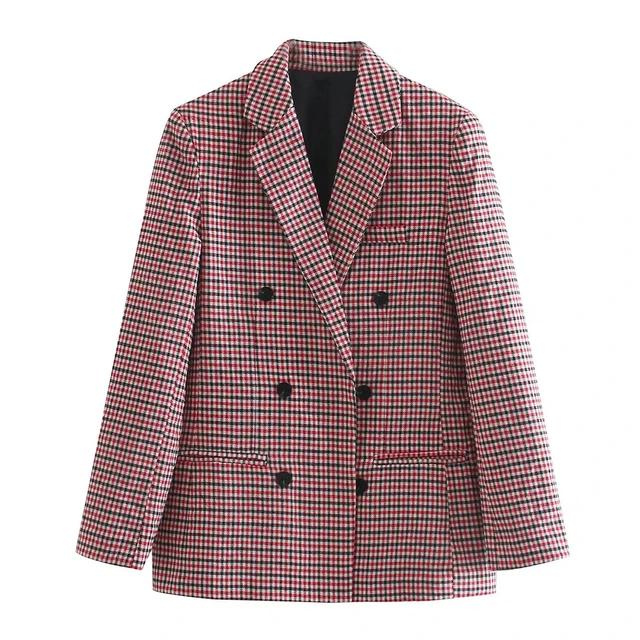 Blazer à double boutonnage et col transparent