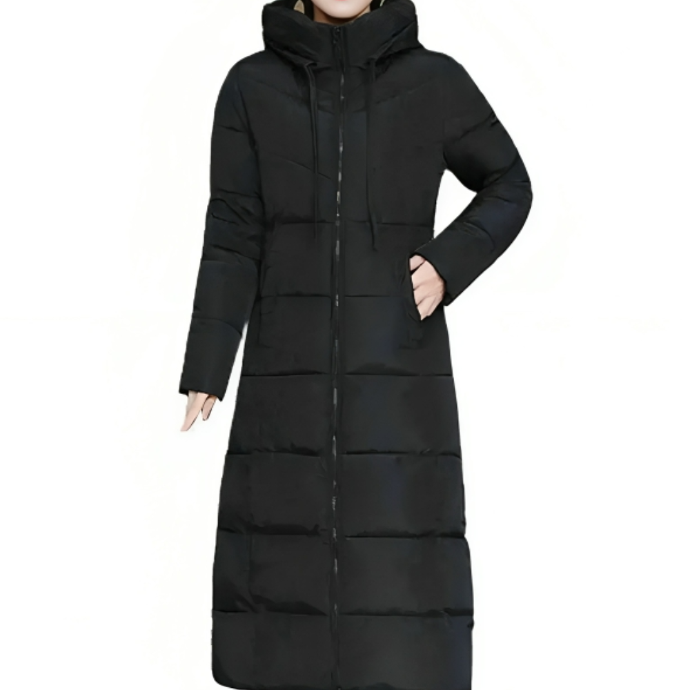 Berg-Feldt | Lange Gewattete Winterjacke Mit Kapuze Für Damen