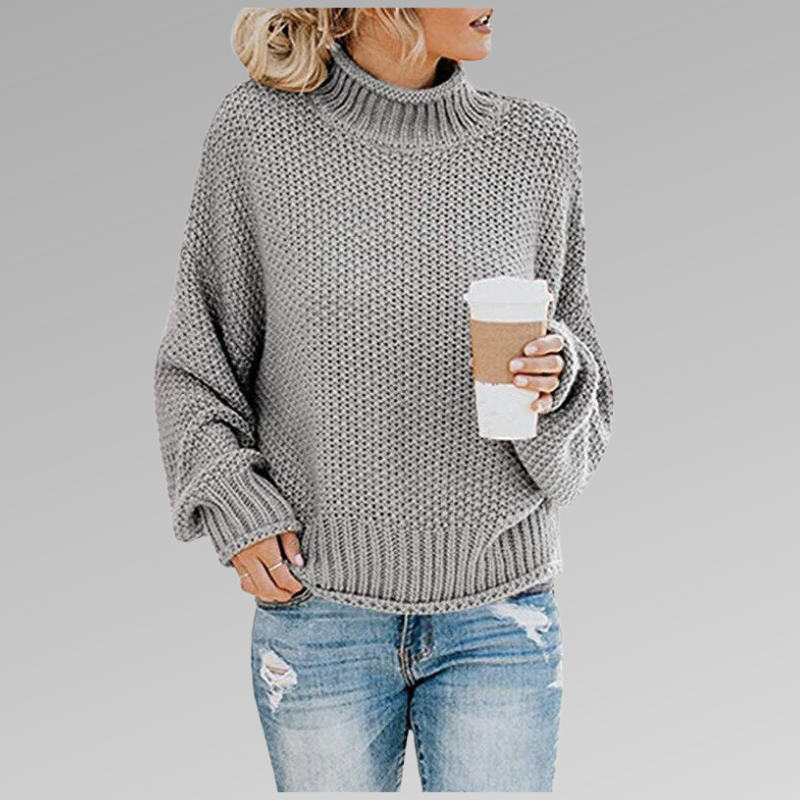 Berg-Feldt | Hochkragen Strick Langarm Pullover
