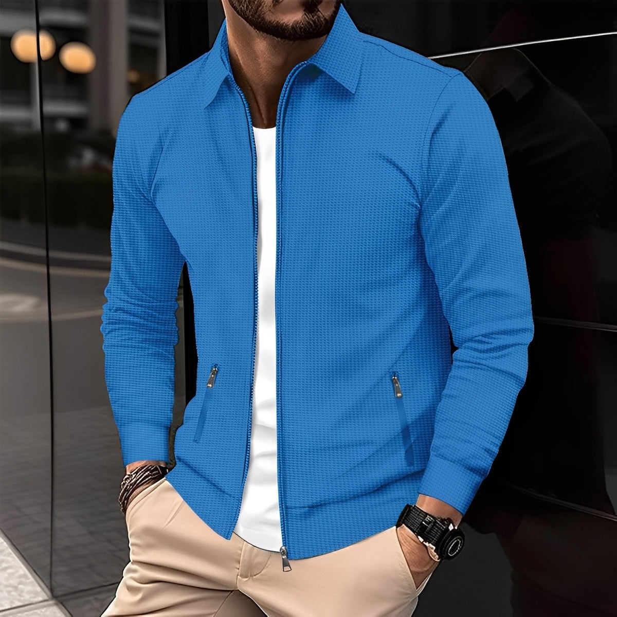Berg-Feldt | Moderne Jacke mit Reißverschlusstaschen für Herren