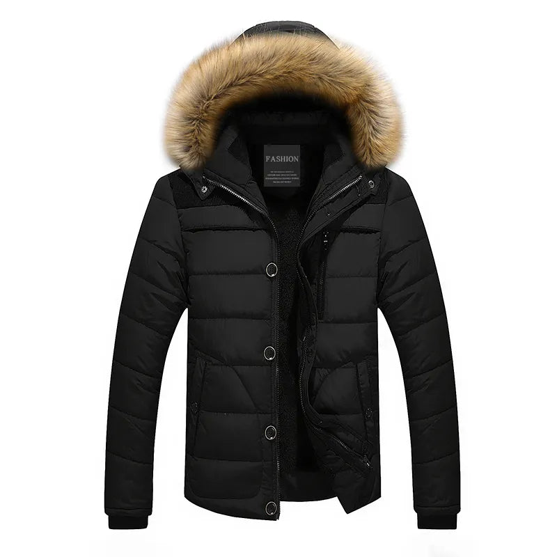 Berg-Feldt | Herren Daunenjacke mit Pelzkragen