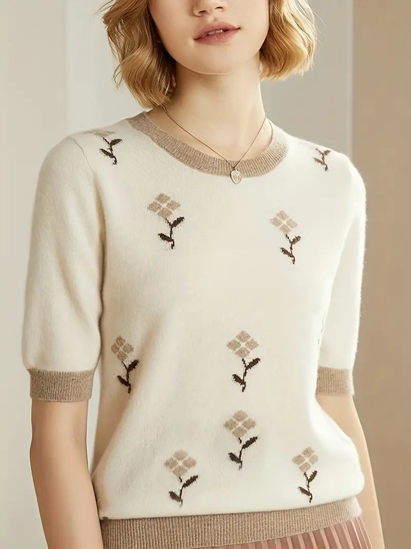 Pull Fudus romantique à motif floral pour la Saint-Valentin