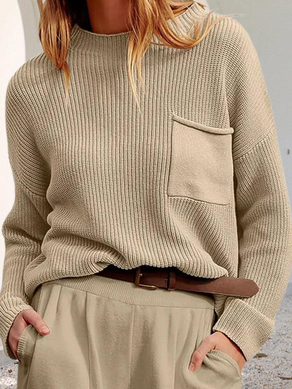Berg-Feldt | Pull-over en tricot confortable et décontracté avec poches