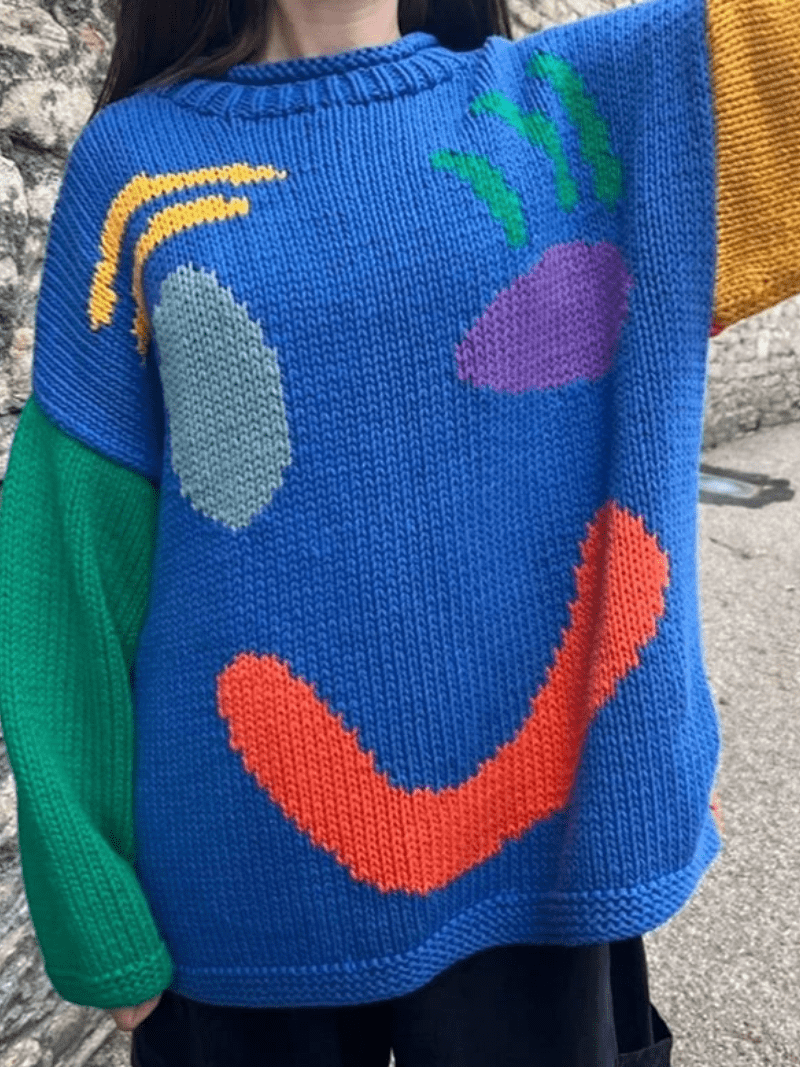 Extra großer Strickpullover Stefanie