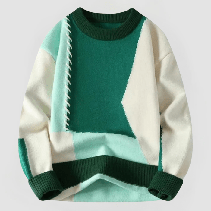 Pull ARNE : Motif patchwork douillet