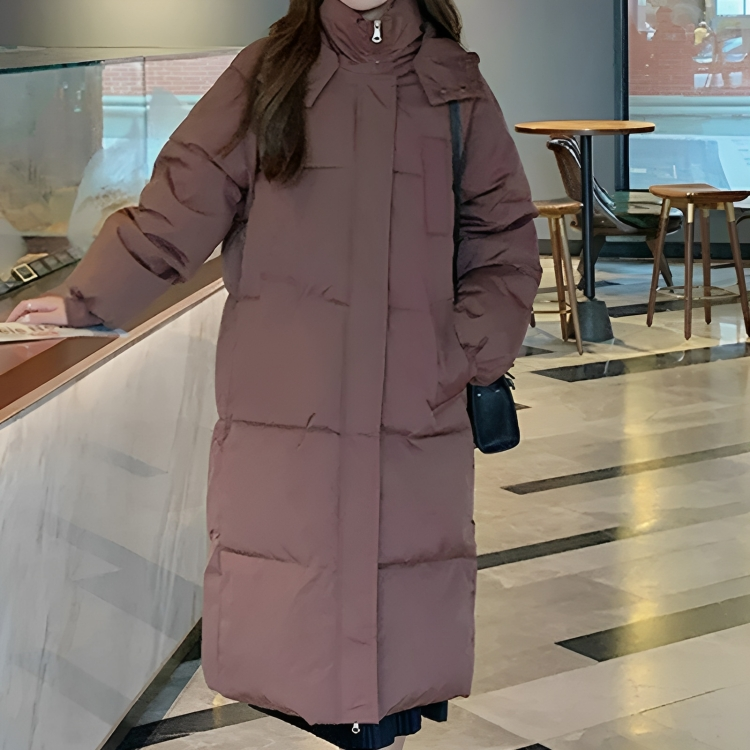 Berg-Feldt | Lange Daunenjacke mit Kapuze für Frauen Ideal für Herbst Winter