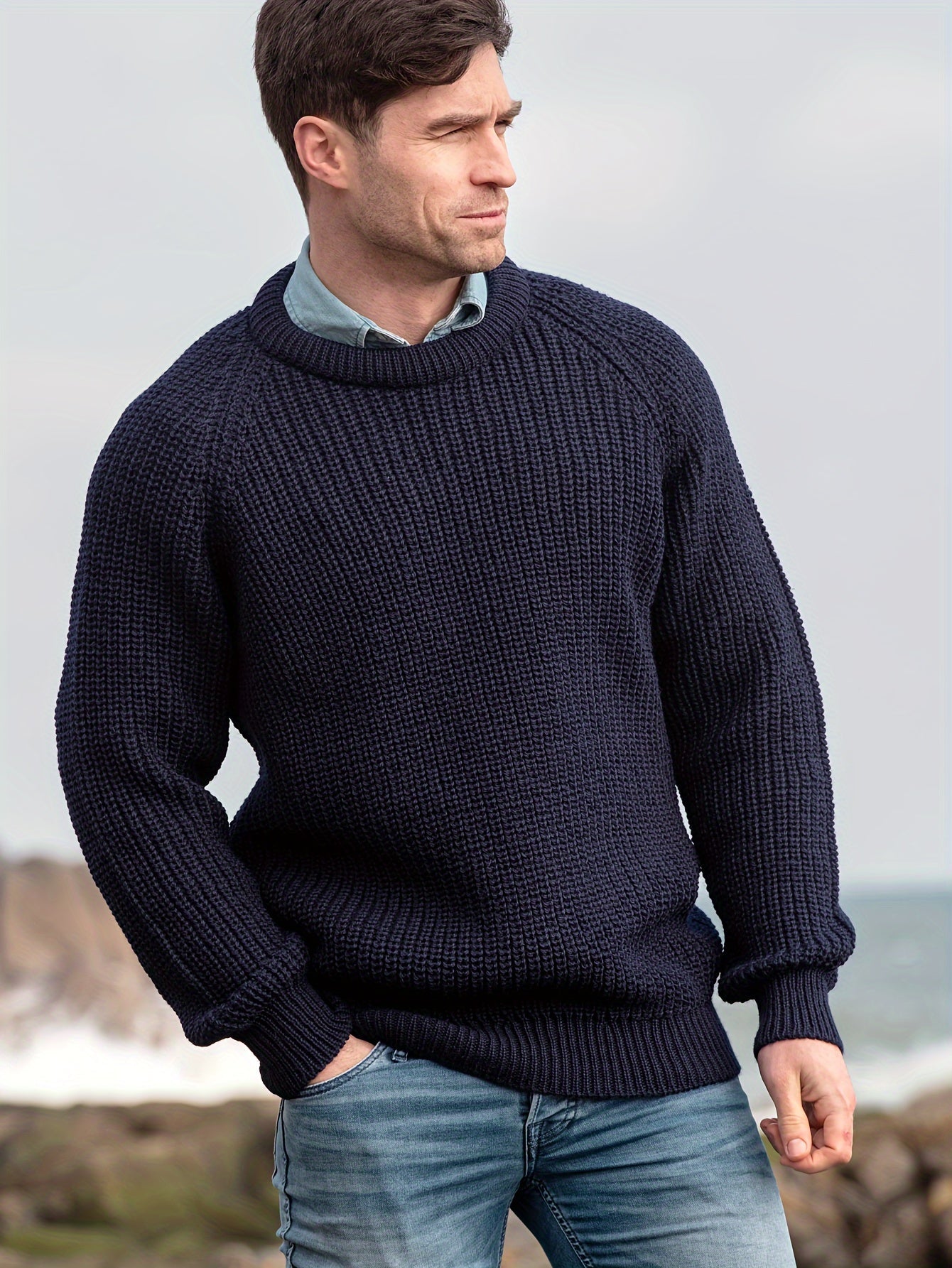 Berg-Feldt | Dicke Strickjacke Im Robusten Design Wolle Wärme und Komfort