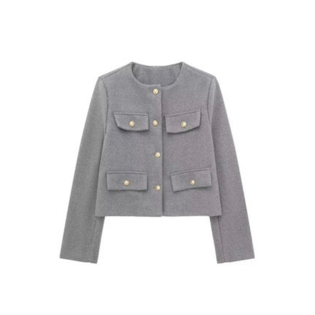 Berg-Feldt | Vintage Blazer mit Langen Ärmeln für Frauen