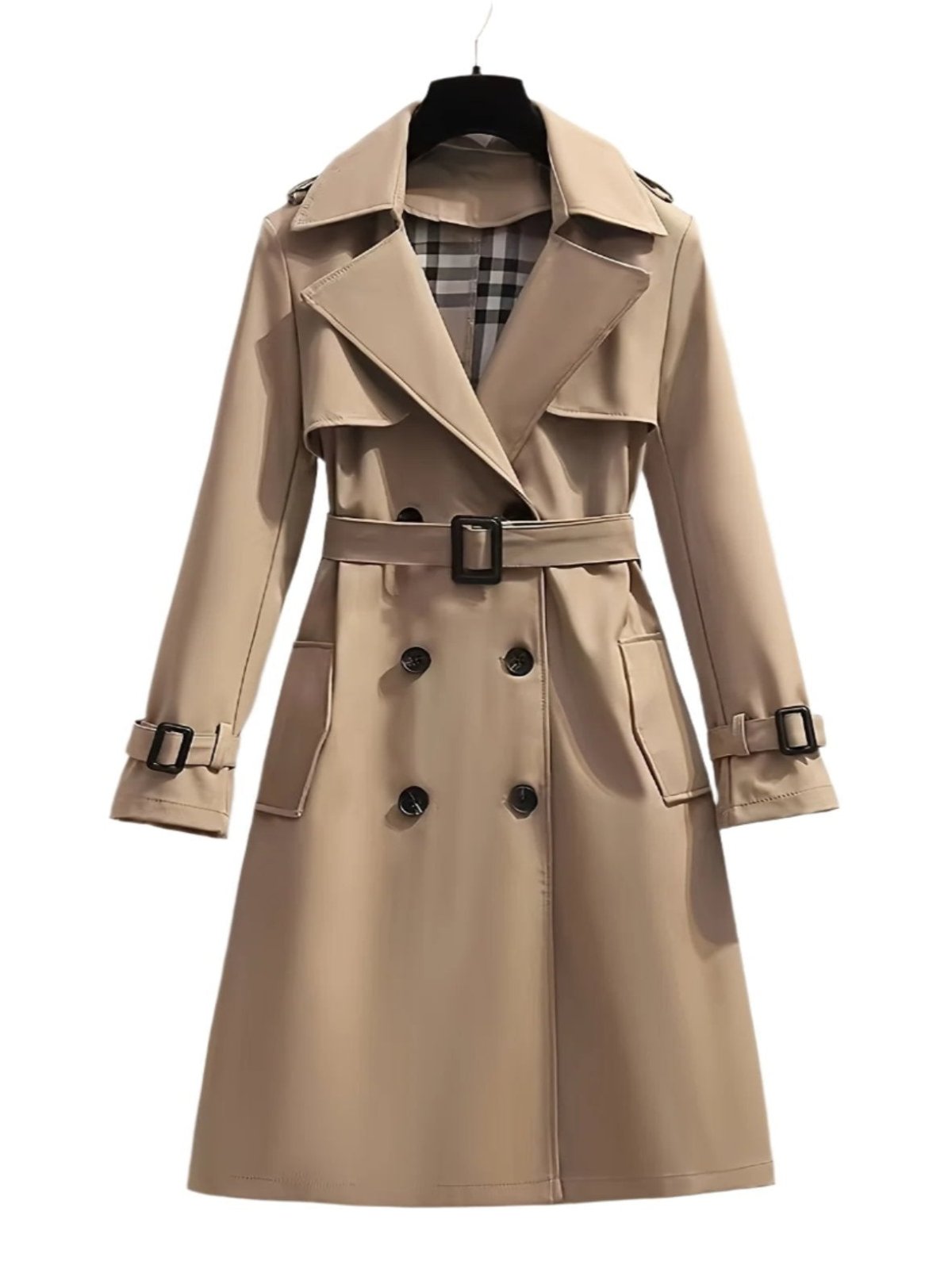 Berg-Feldt | doppelte Reihe Trenchcoat für Damen - mit Gürtel in der Taille