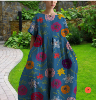 Robe aspect coton avec impression 3D Fudus