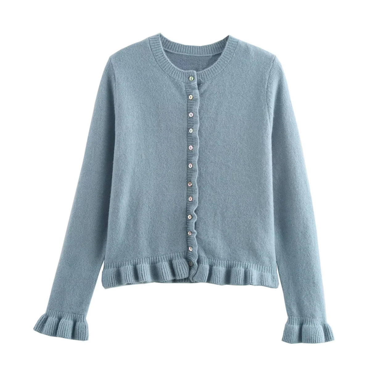 Berg-Feldt | Damen-Cardigan mit Knöpfen, schickes Lagen-Oberteil