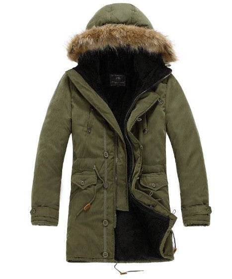 Herren funktionale Parka mit abnehmbarer Kapuze und kuscheligem Innenfutter Berg-Feldt