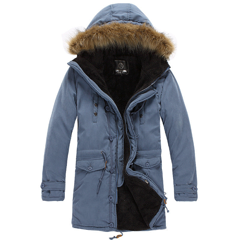 Herren funktionale Parka mit abnehmbarer Kapuze und kuscheligem Innenfutter Berg-Feldt