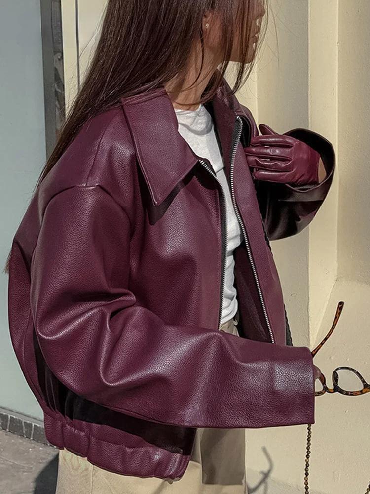 Berg-Feldt | Jacke Aus Kunstleder mit Stylischem Reverskragen und Reißverschlussdetails - Berg-Feldt