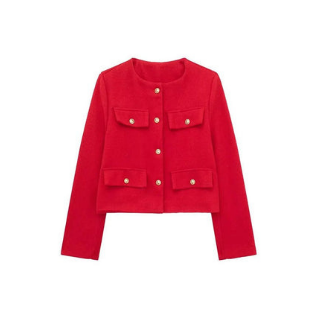 Berg-Feldt | Langarmjacke Vintage Knopfverschluss