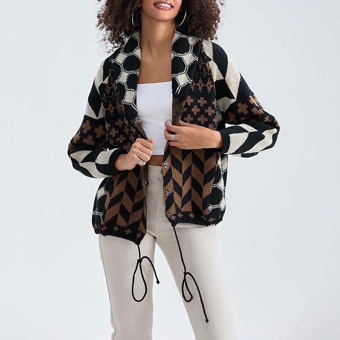Berg-Feldt | Veste Souple à Motifs Géométriques Modernes