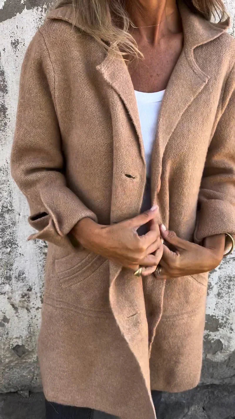 Berg-Feldt | Lässige Lange Jacke mit Umschlag