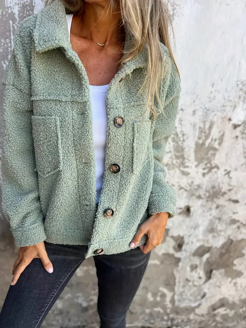 Berg-Feldt | Manteau d'hiver Teddy pour femme à manches longues