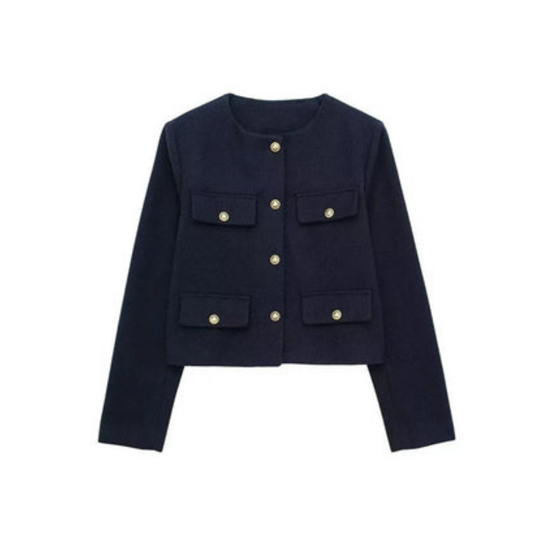 Berg-Feldt | Vintage Blazer mit Langen Ärmeln für Frauen