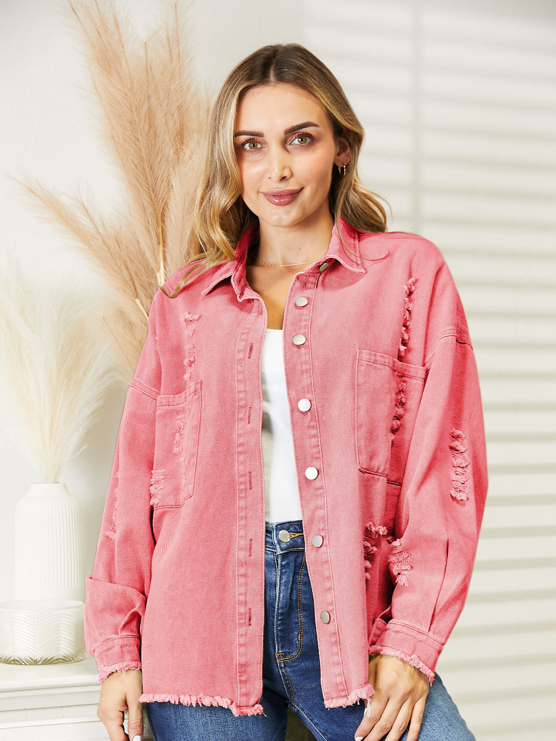 Berg-Feldt | Veste en jean à ourlet brut déchiré