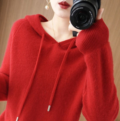 Berg-Feldt | Strickpullover mit Kapuze Weicher Strick Lässige Passform