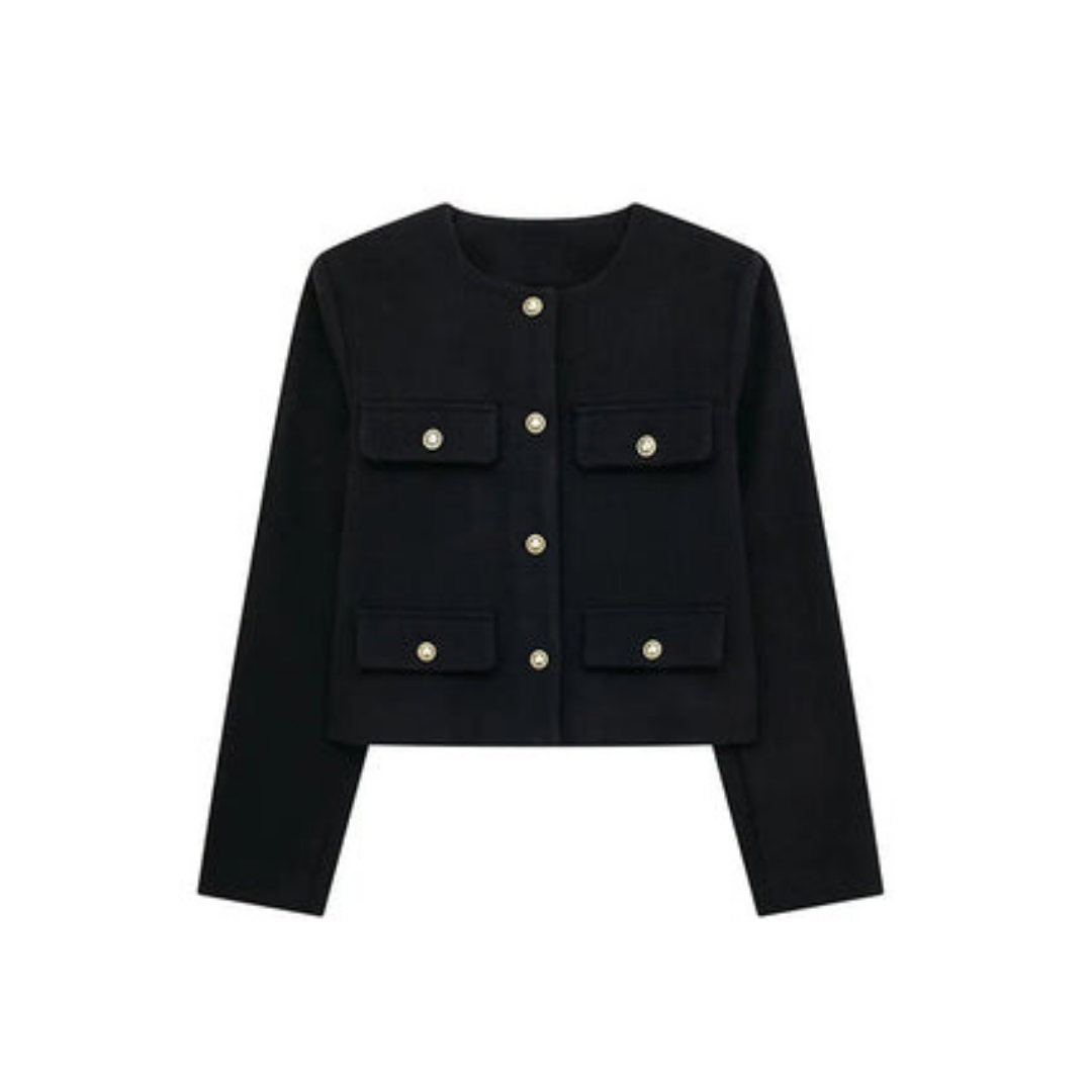 Berg-Feldt | Vintage Blazer mit Langen Ärmeln für Frauen