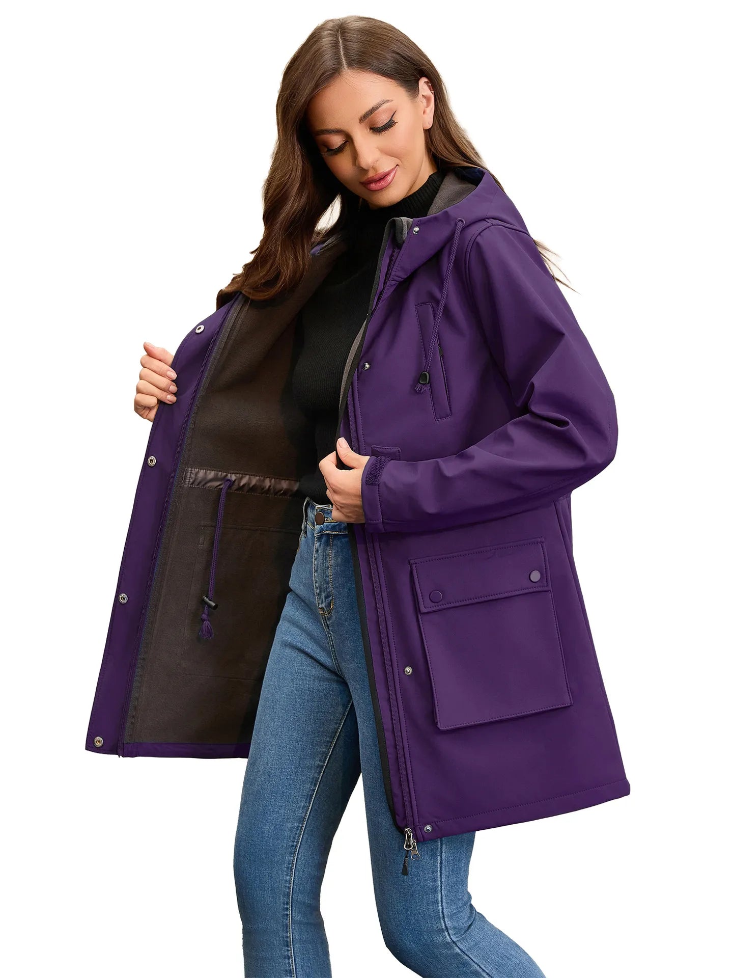 Berg-Feldt | Veste softshell à capuche imperméable Elina pour femme