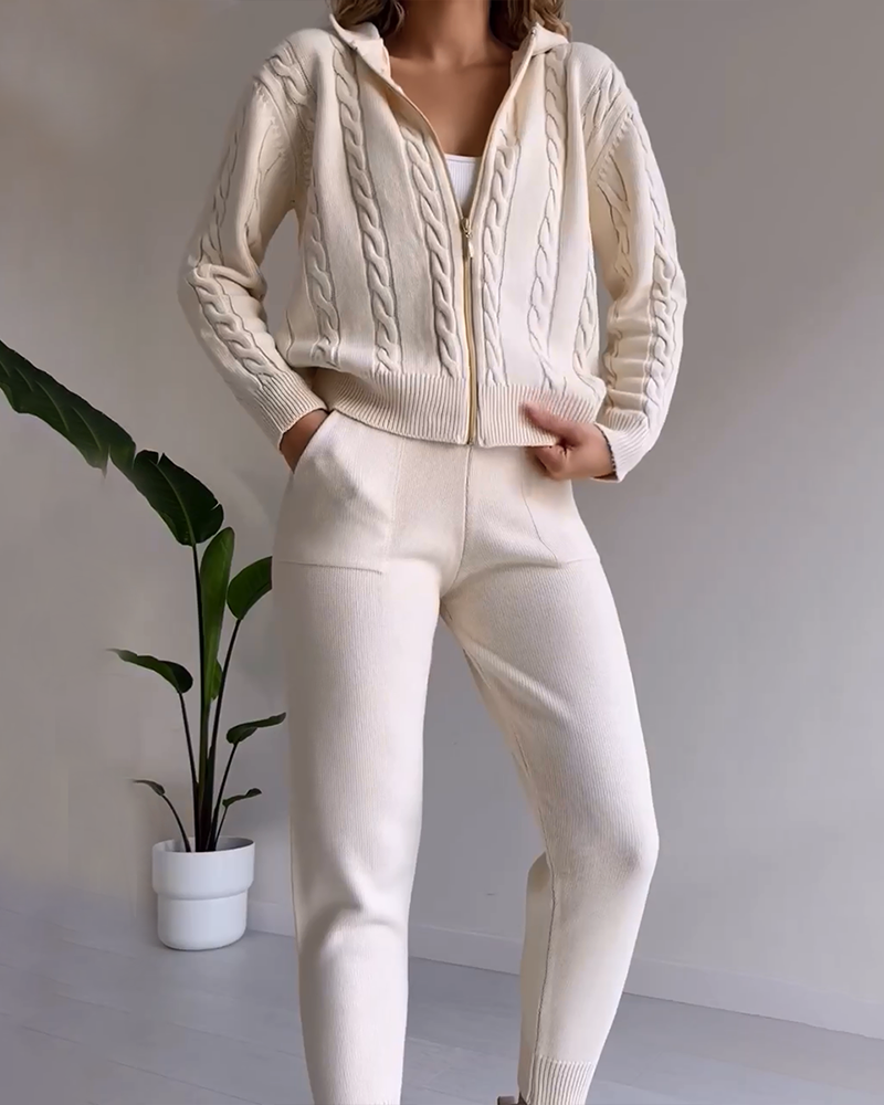 Berg-Feldt | Jacquard-Strickjacken-Set mit Twist-Design
