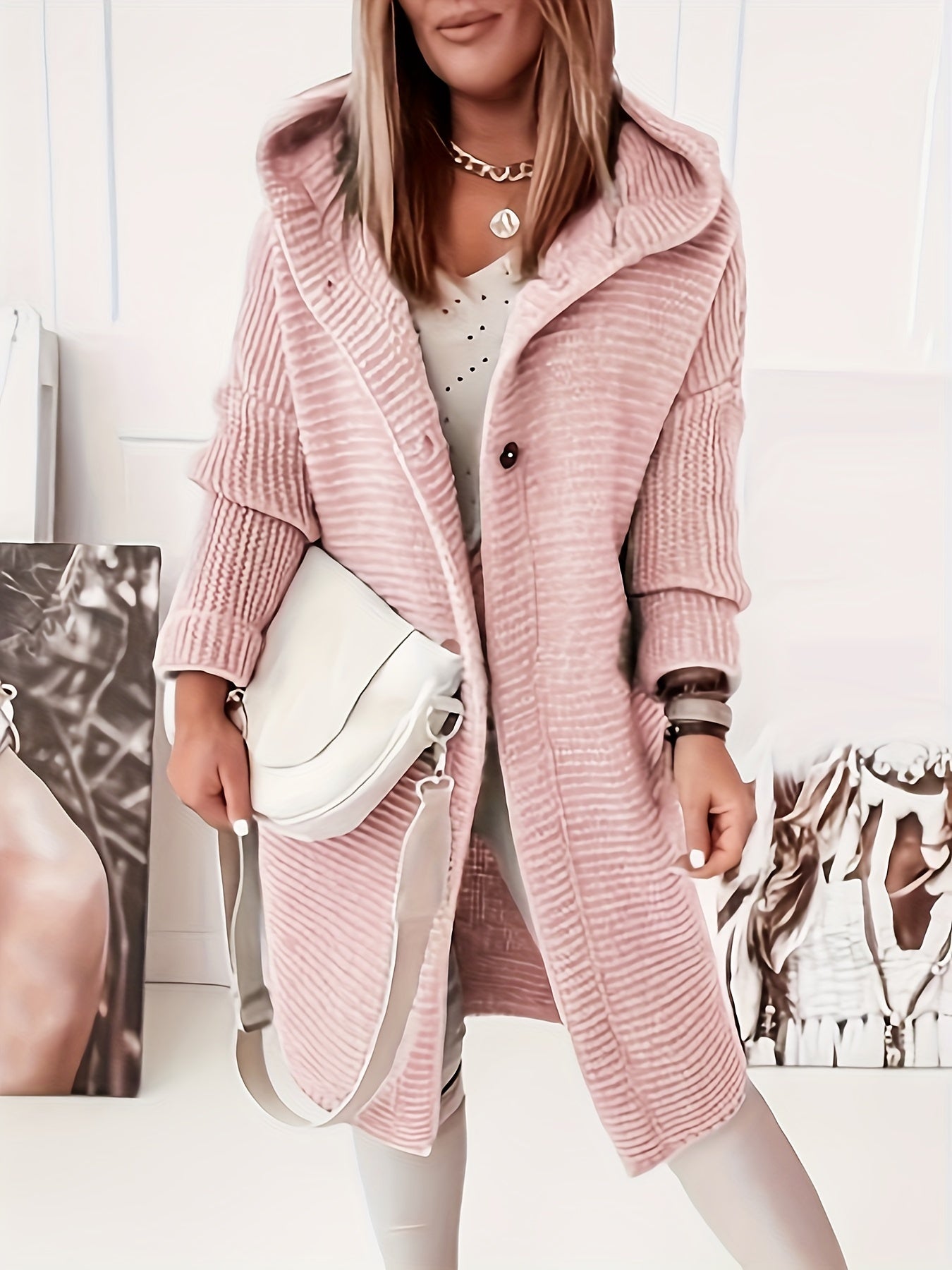 Berg-Feldt | Damenweste mit Kapuze Cashmere Look Herbst