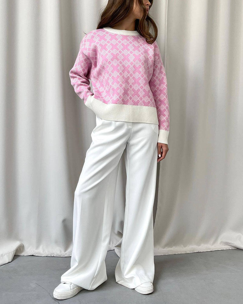 Berg-Feldt | Muster Strickpullover Weich und Trendy Statement-look