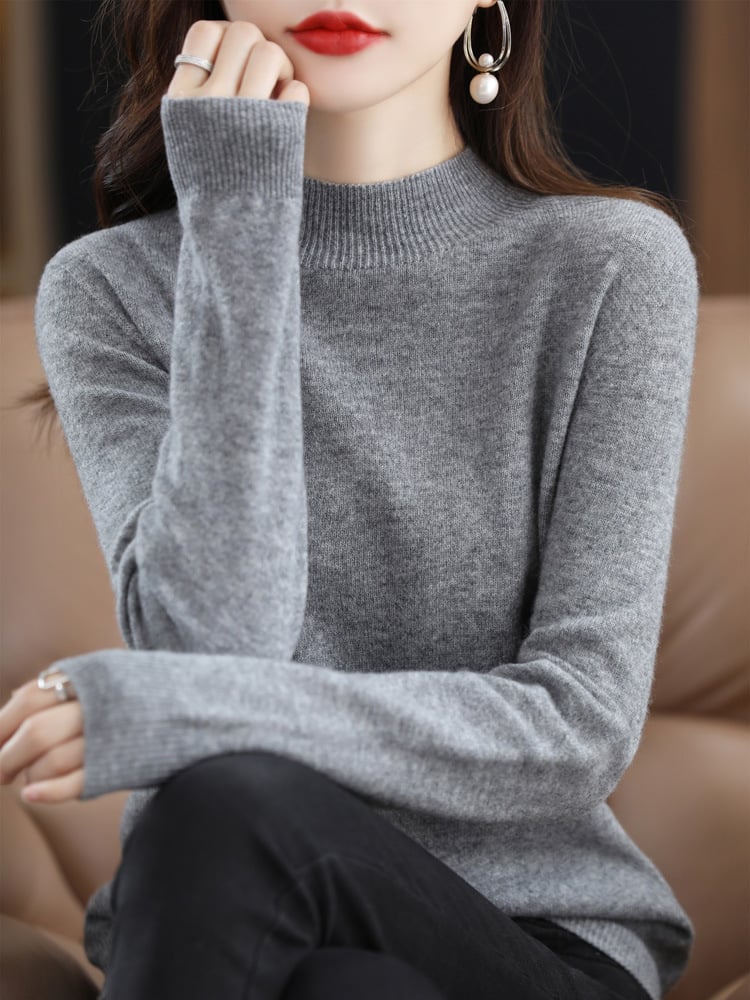 RAQUEL: Pull col roulé en grosse maille