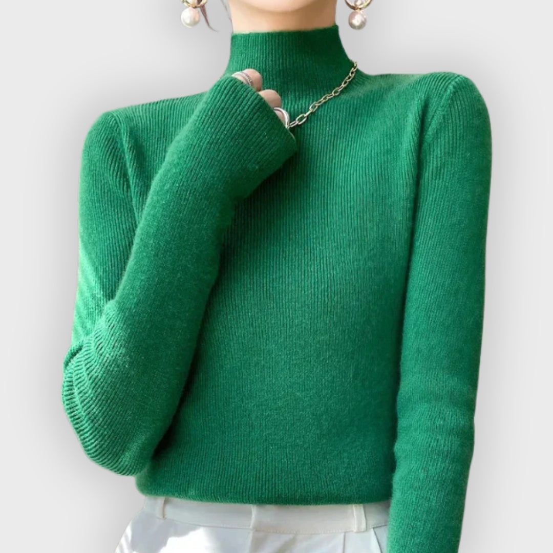 Berg-Feldt | Strickpullover mit Halbem Rollkragen und Langen Ärmeln