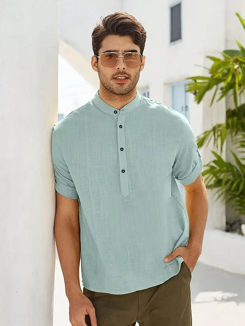 Chemise en coton à manches courtes par Cris : décontractée et confortable