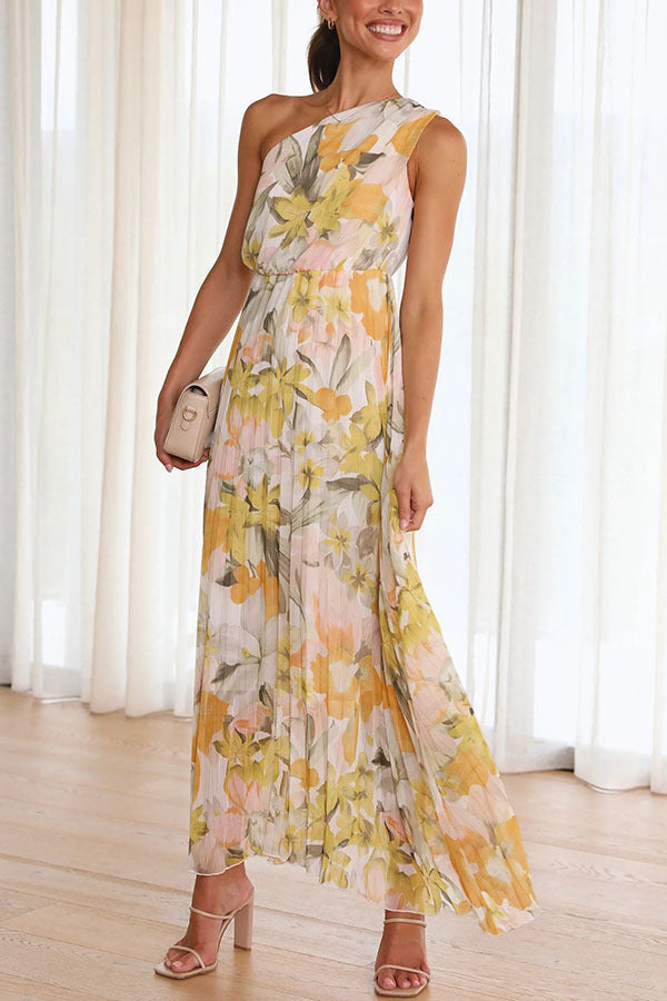 Robe d'été Fudus à épaules obliques