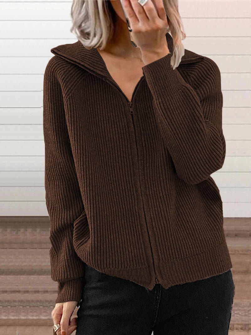 Berg-Feldt | Veste pull en tricot de coton zippée
