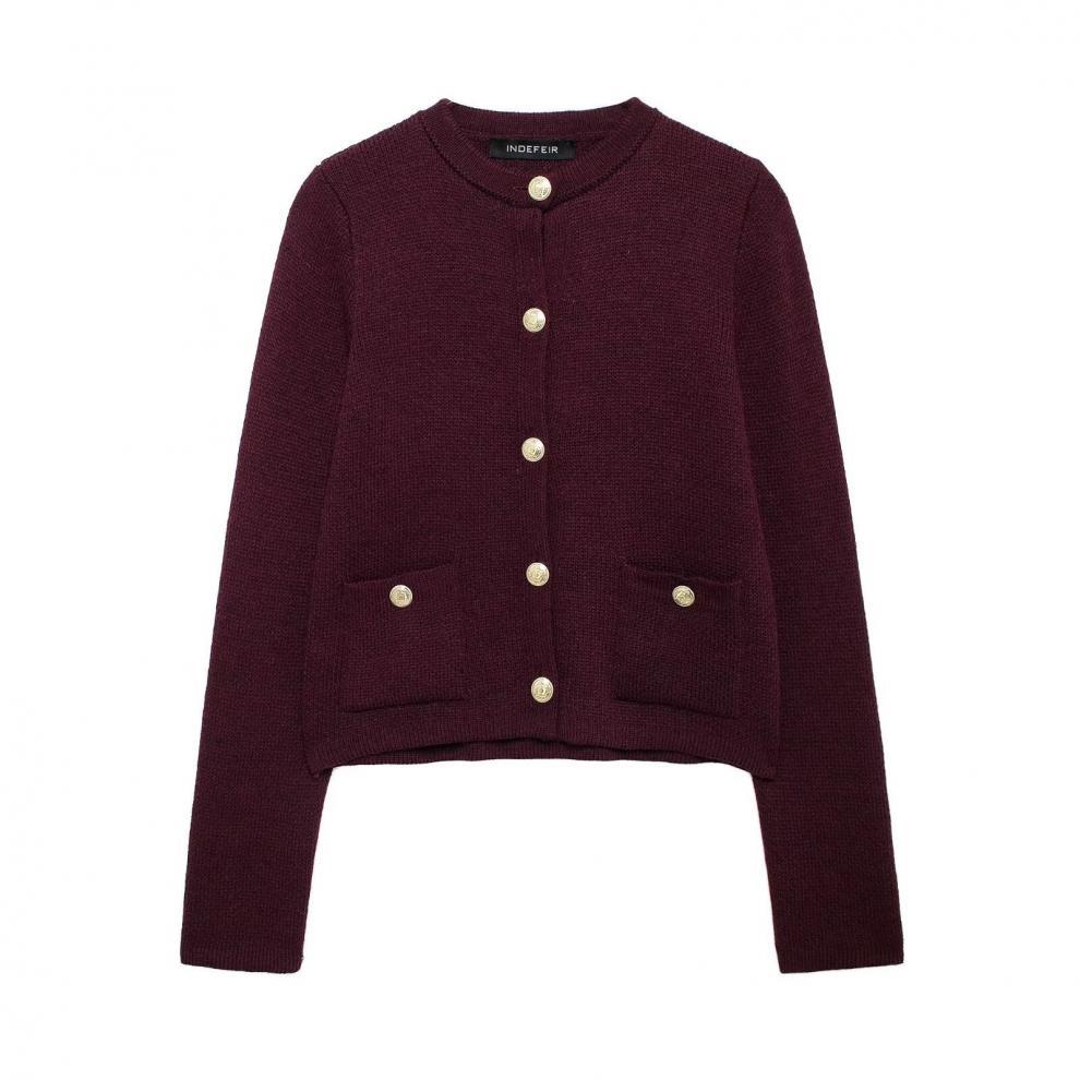 Berg-Feldt | Lässiger Cardigan mit goldenem Knopfverschluss für Damen