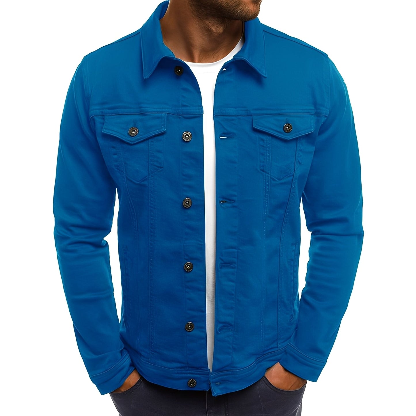 Berg-Feldt | Stylische Denimjacke mit Taschen für Männer