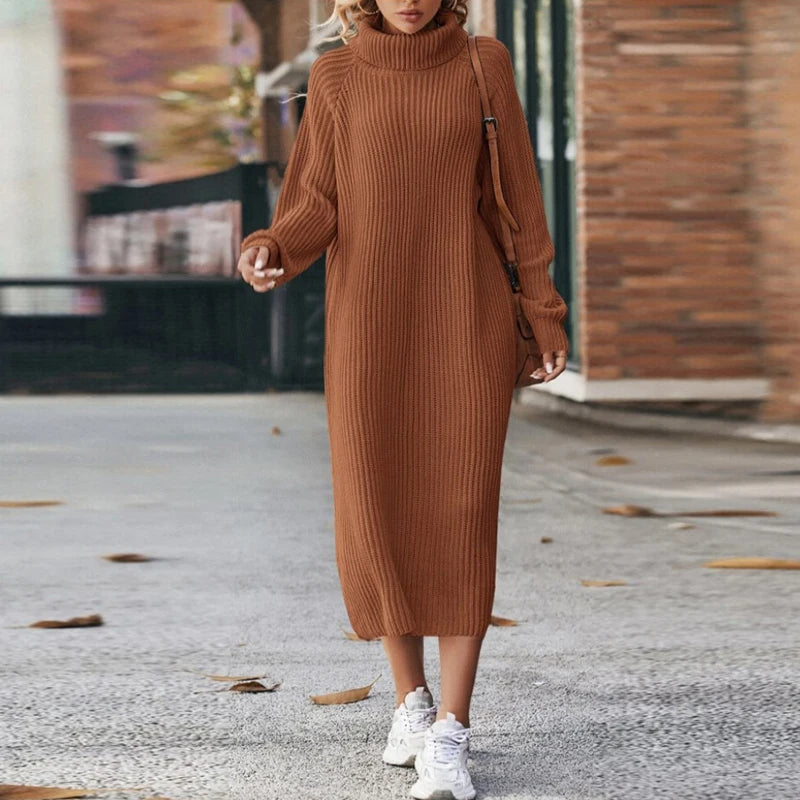 Berg-Feldt | Robe pull longue confortable pour femme avec col