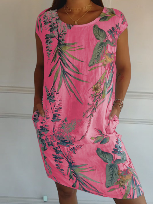 CINDY: Robe fourreau imprimée