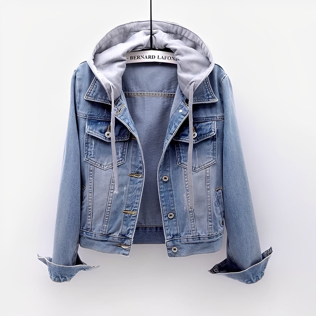 Berg-Feldt | Stilvolle Jeansjacke mit abnehmbarer Kapuze für Frauen