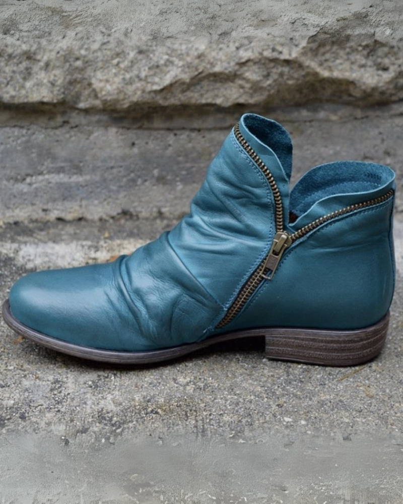 Berg-Feldt | Lederstiefel mit Reißverschluss