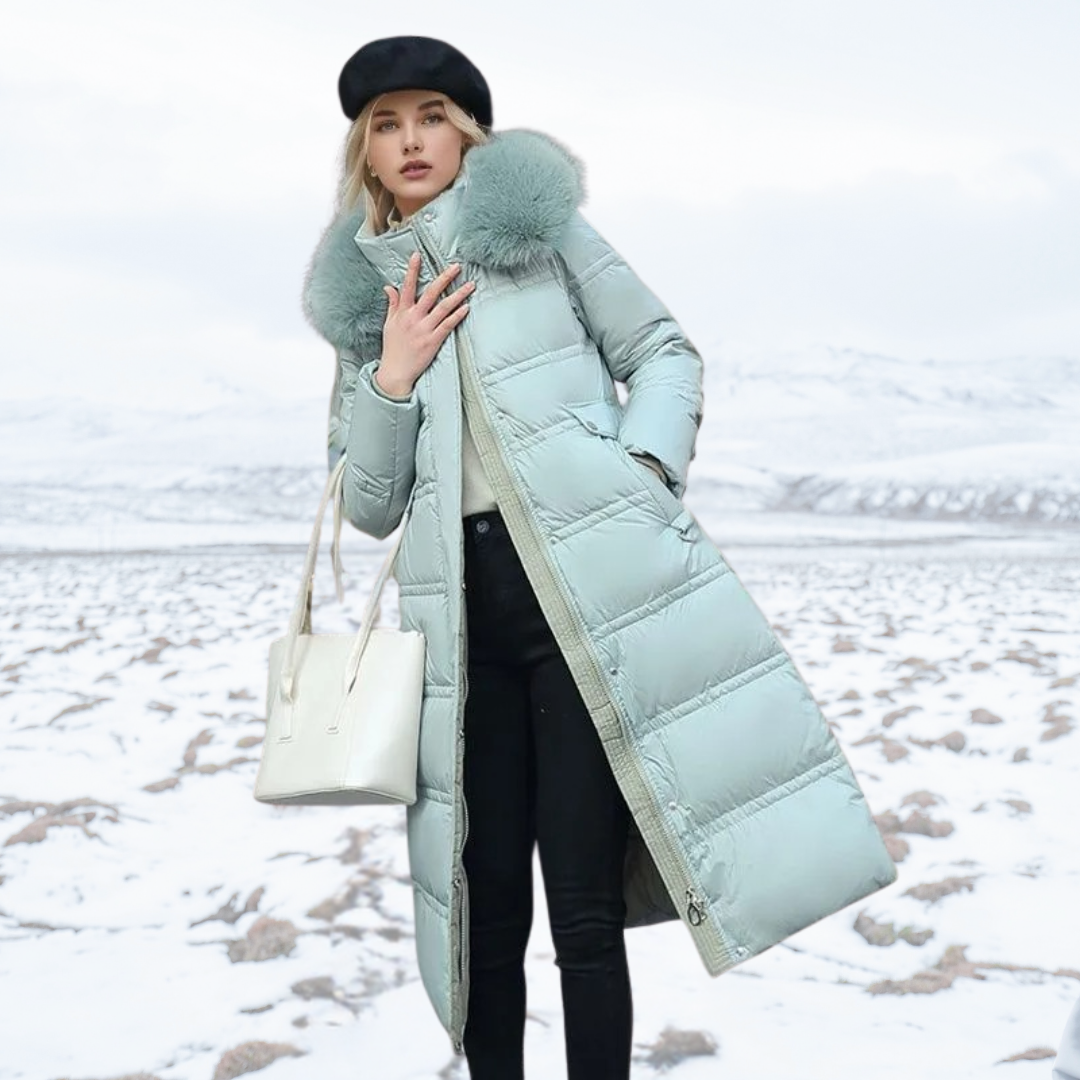 Berg-Feldt | Longue veste d'hiver ajustée pour femme avec manches longues Idéale pour la saison froide
