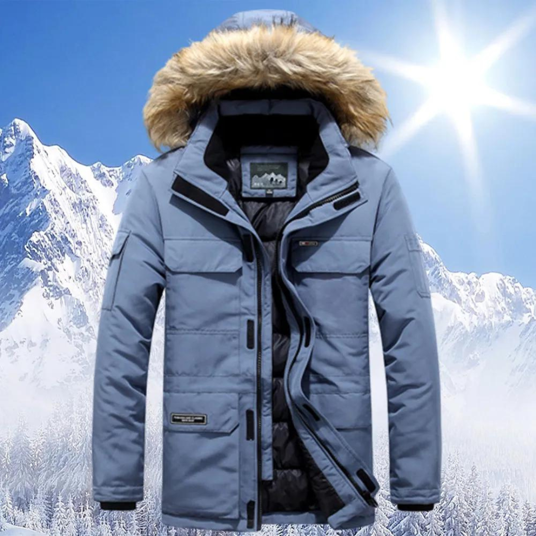 Berg-Feldt | Parka Herren mit Pelzukragen