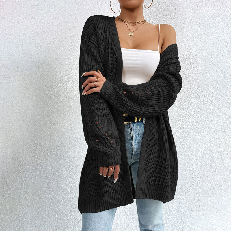 Berg-Feldt | Einfarbige Elegante Strickjacke mit Taschen