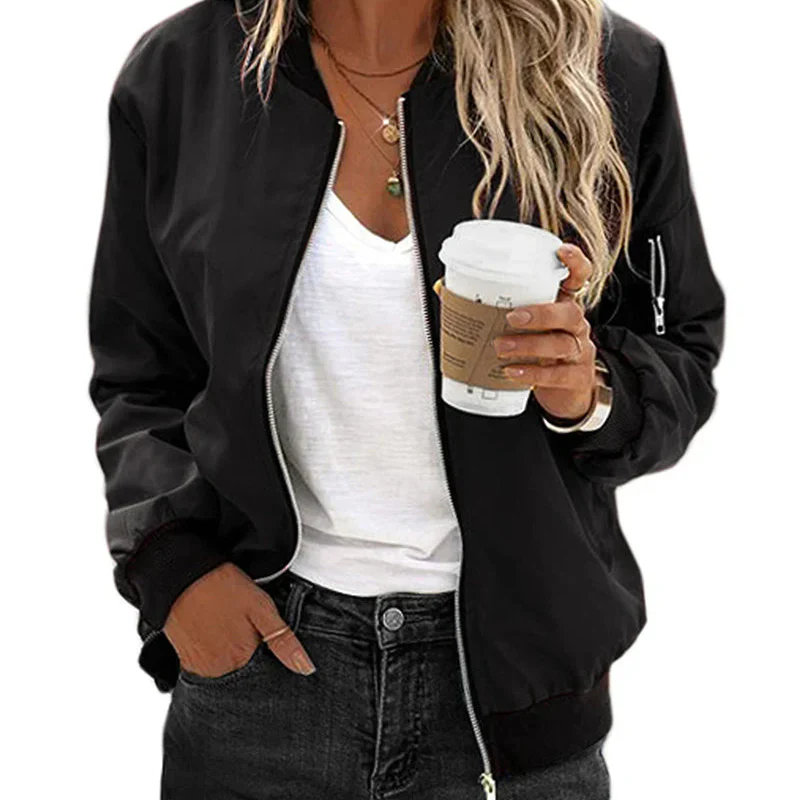 Berg-Feldt | Blouson Aviateur Femme – Élégant & Pratique avec Fermeture Éclair - Veste Femme