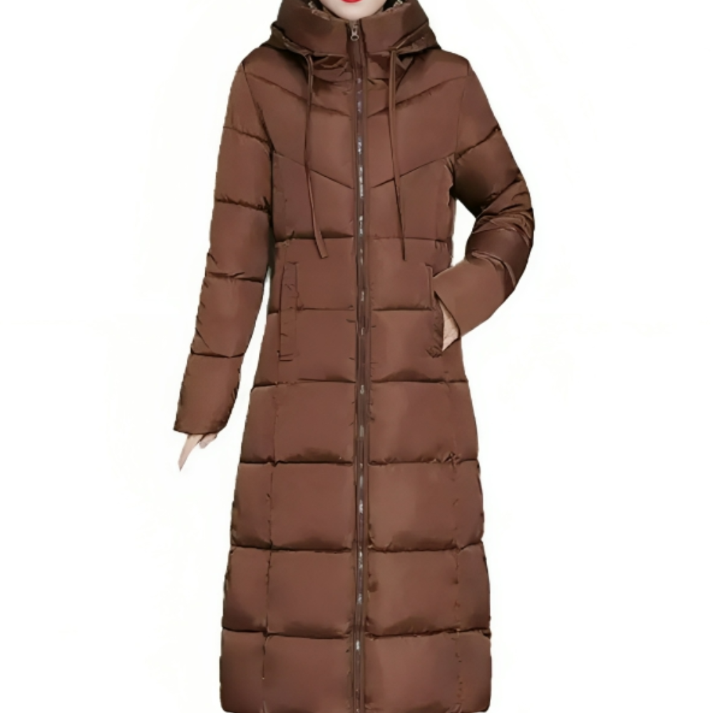 Berg-Feldt | Lange Gewattete Winterjacke Mit Kapuze Für Damen