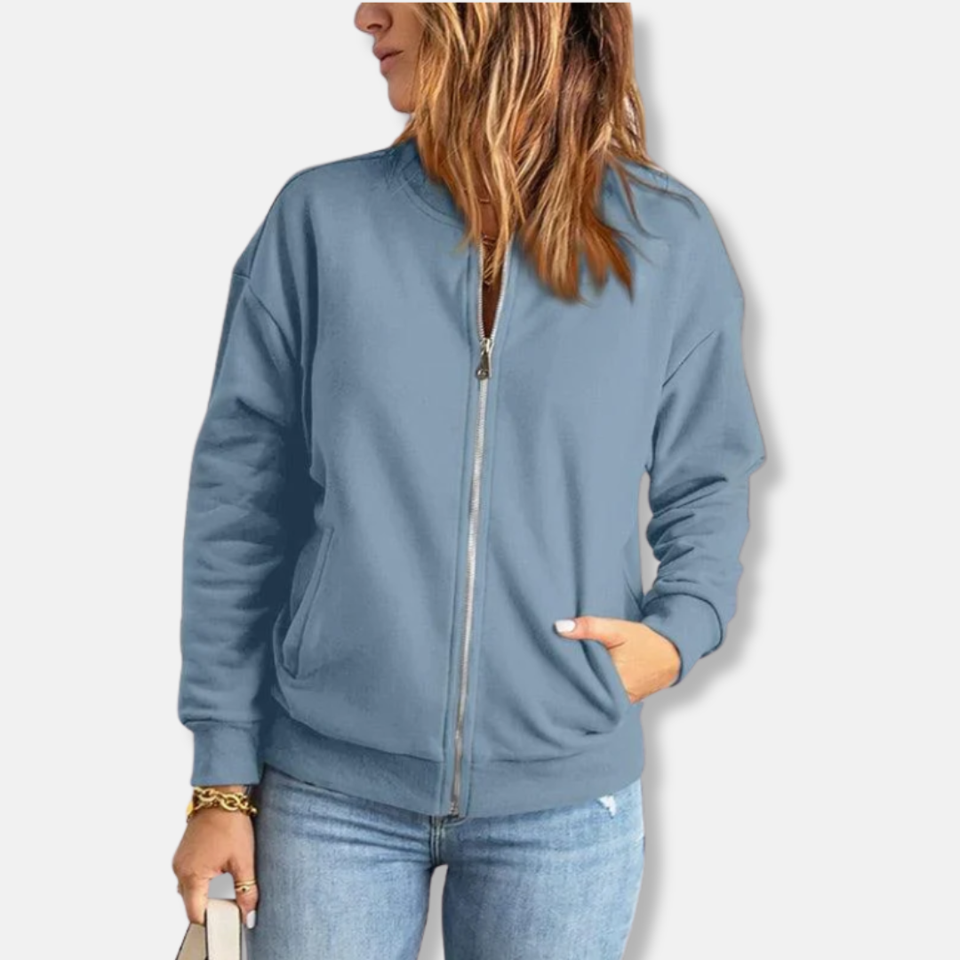 Berg-Feldt | Jacke - Leicht - Lässige Passform - Reißverschluss - Rippenbündchen - Lässiger Look