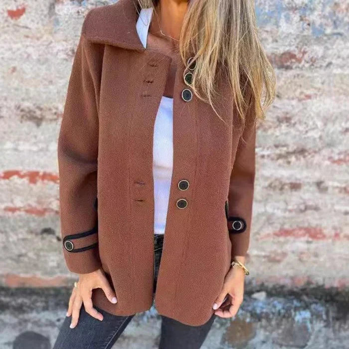 Berg-Feldt | Stilvolle Jacke Knopfverschluss Eleganter Alltagschnitt