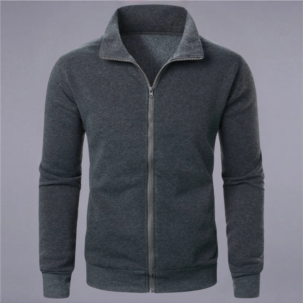 Berg-Feldt | Klassisches Sweatshirt mit Reißverschluss Baumwollmischung Komfort und Stil