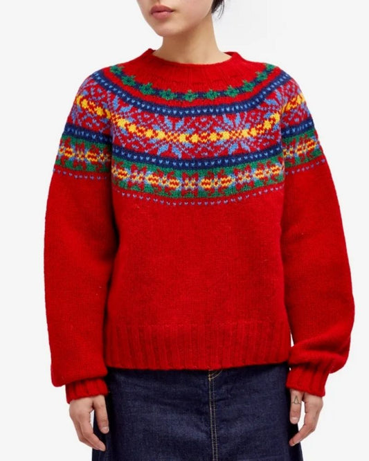 Berg-Feldt | Vintage Gestreifter Pullover - Berg-Feldt